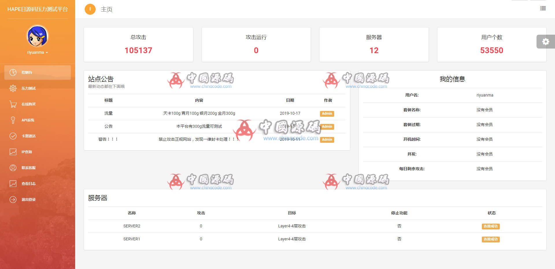 图片[3]-服务器压力测试 HAPE压力测试平台 ddo-s[在线平台]-SellCode