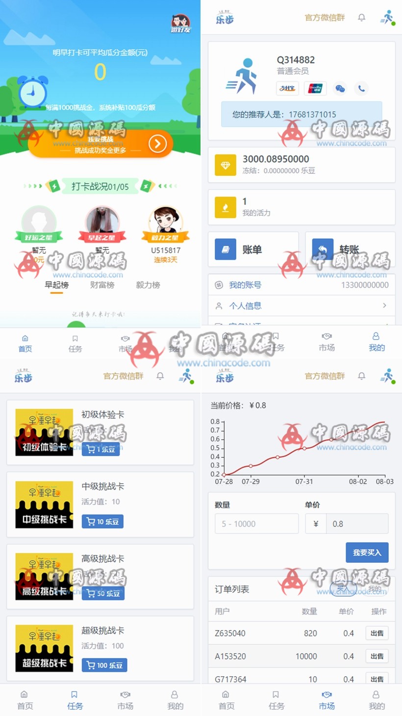 价值5888区块链早起乐步打卡项目（深蓝引擎Z）趣步模式+完整数据+全开源源码-SellCode