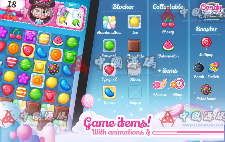 图片[6]-Unity糖果三消除游戏源码Candy Match 3 Kit v1.1.1-SellCode