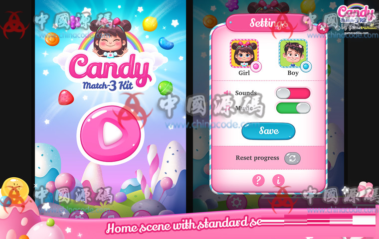 图片[5]-Unity糖果三消除游戏源码Candy Match 3 Kit v1.1.1-SellCode