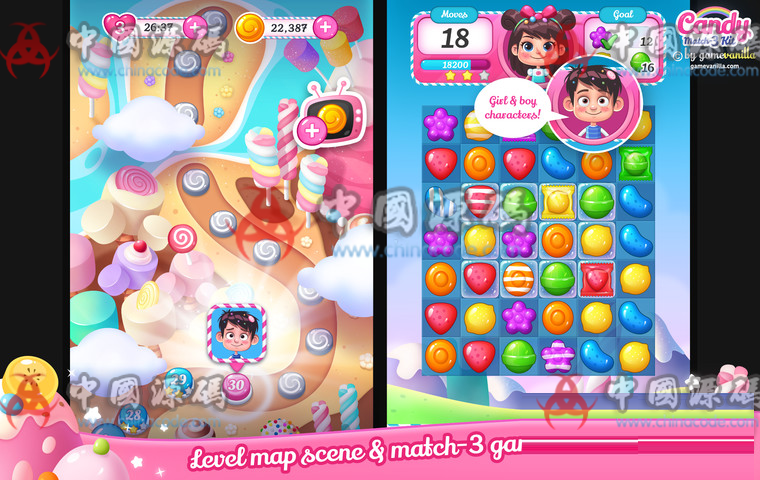 图片[2]-Unity糖果三消除游戏源码Candy Match 3 Kit v1.1.1-SellCode