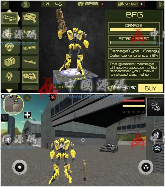 图片[2]-Golden Robot Car Transforme Futurjstic Supercar-SellCode