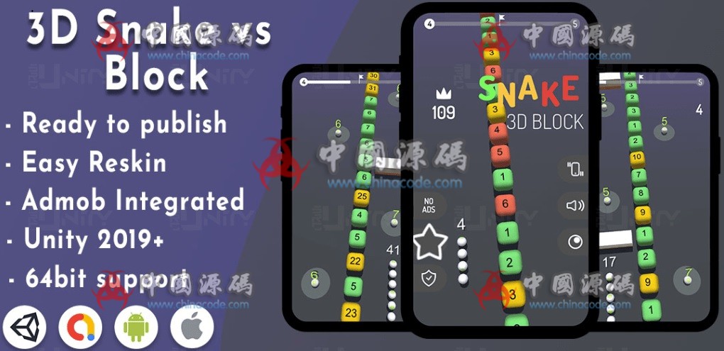 《3D Snake vs Block》源码-SellCode