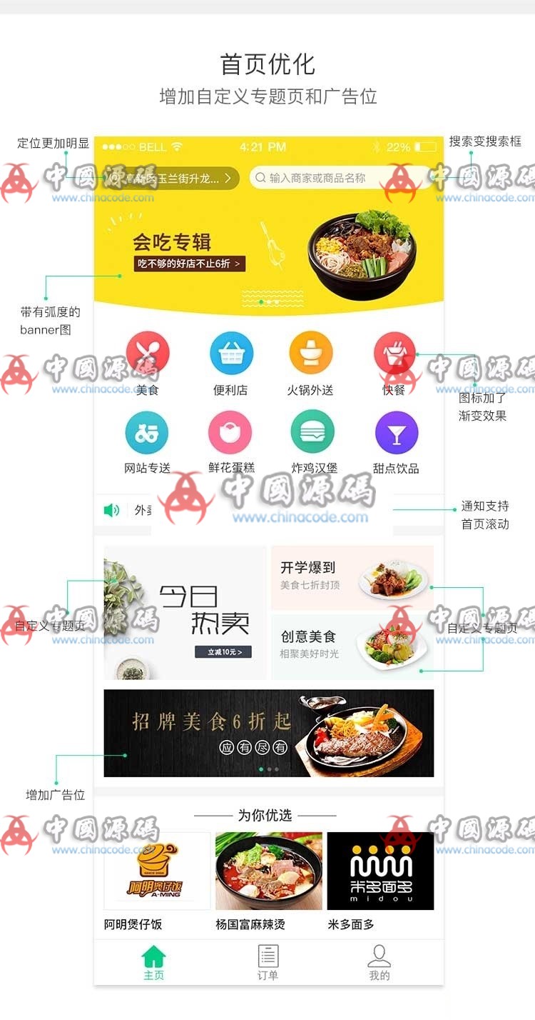 外卖人8.7商业版网上订餐系统源码(多城市多色版 PC+WAP+微信+短信宝)-SellCode