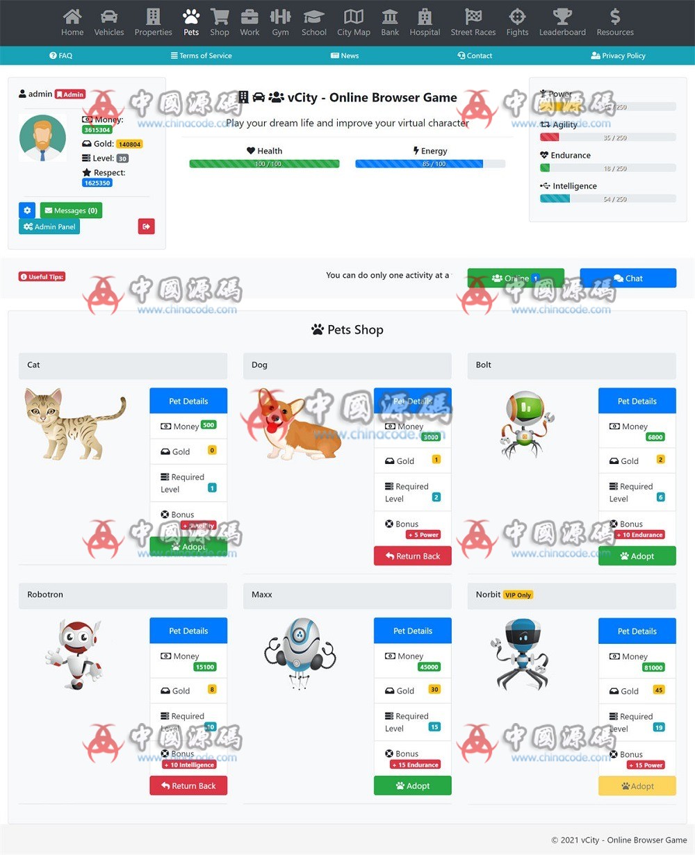 图片[2]-《vCity浏览器游戏平台》源码-SellCode