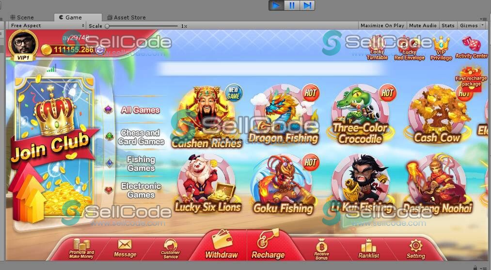 四国语言电玩游戏源码-SellCode