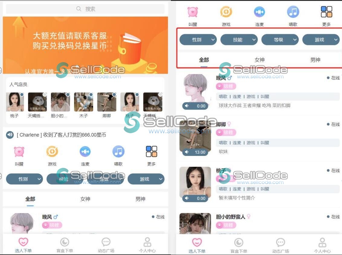 图片[2]-《游戏陪玩语音聊天系统3.0》源码-SellCode