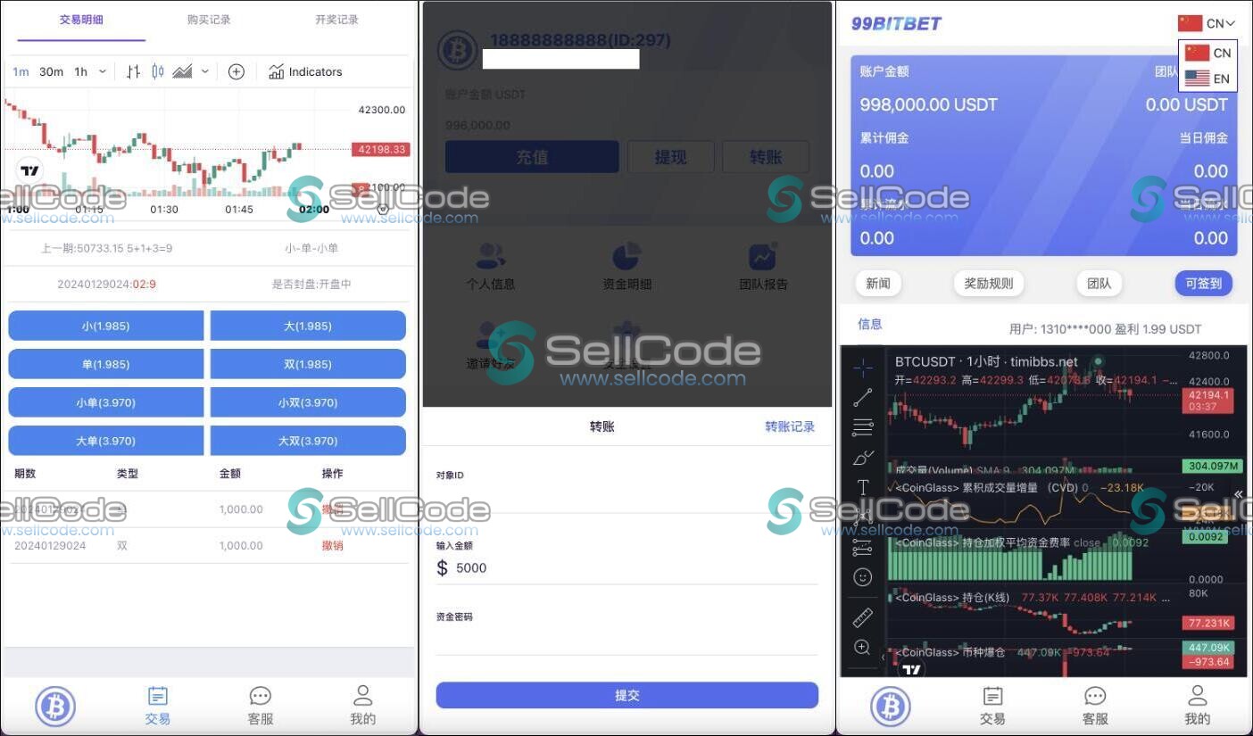 海外虚拟货币竞猜玩法源码-SellCode