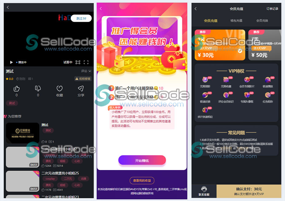 图片[3]-付费视频网站带VIP系统源码-SellCode