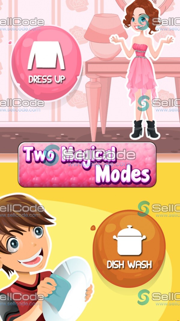 图片[3]-《Girl Dress Up Salon Dish Washing and Painting》源码-SellCode