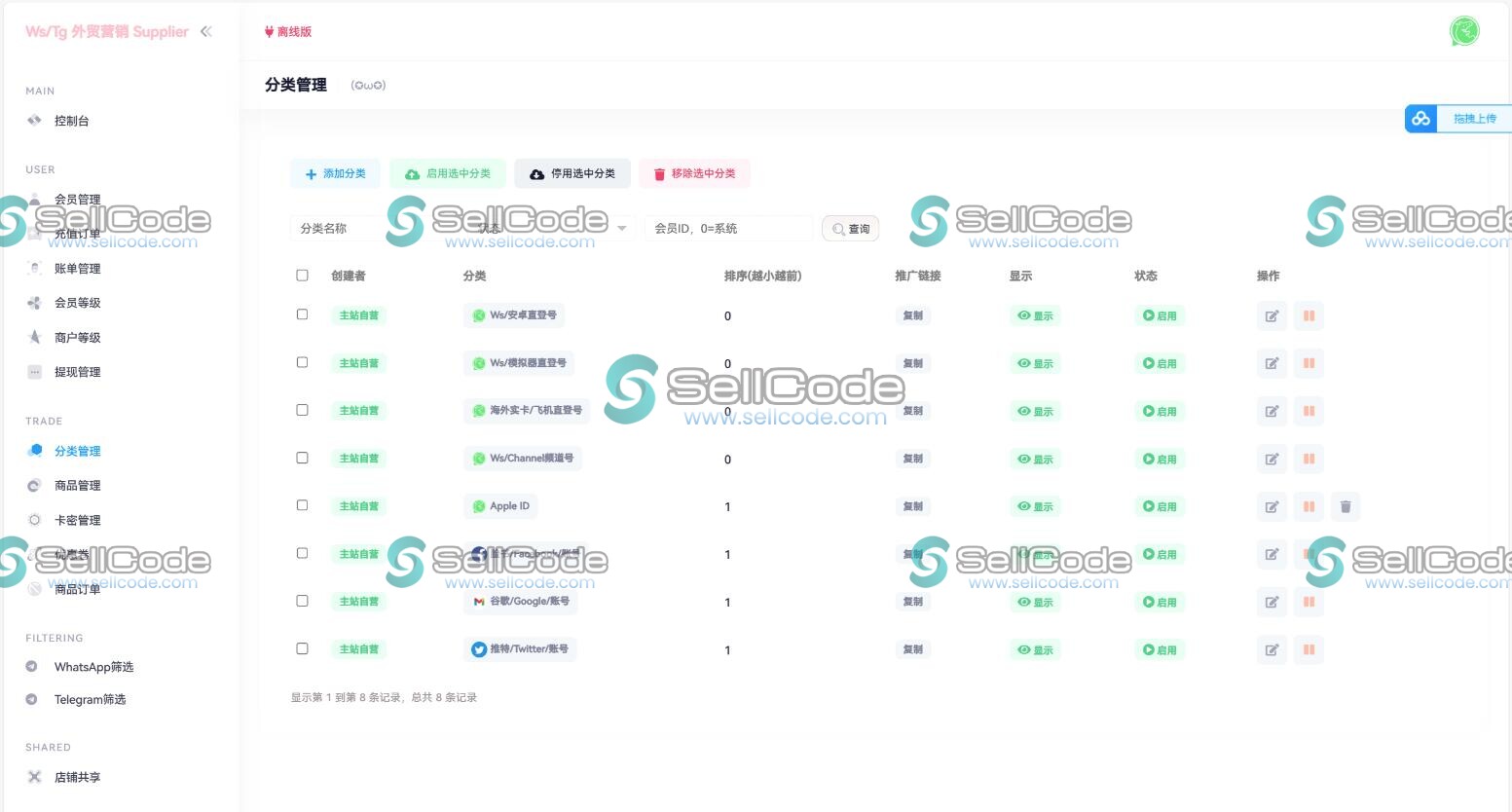 图片[5]-WhatsApp/TG外贸营销系统源码-SellCode