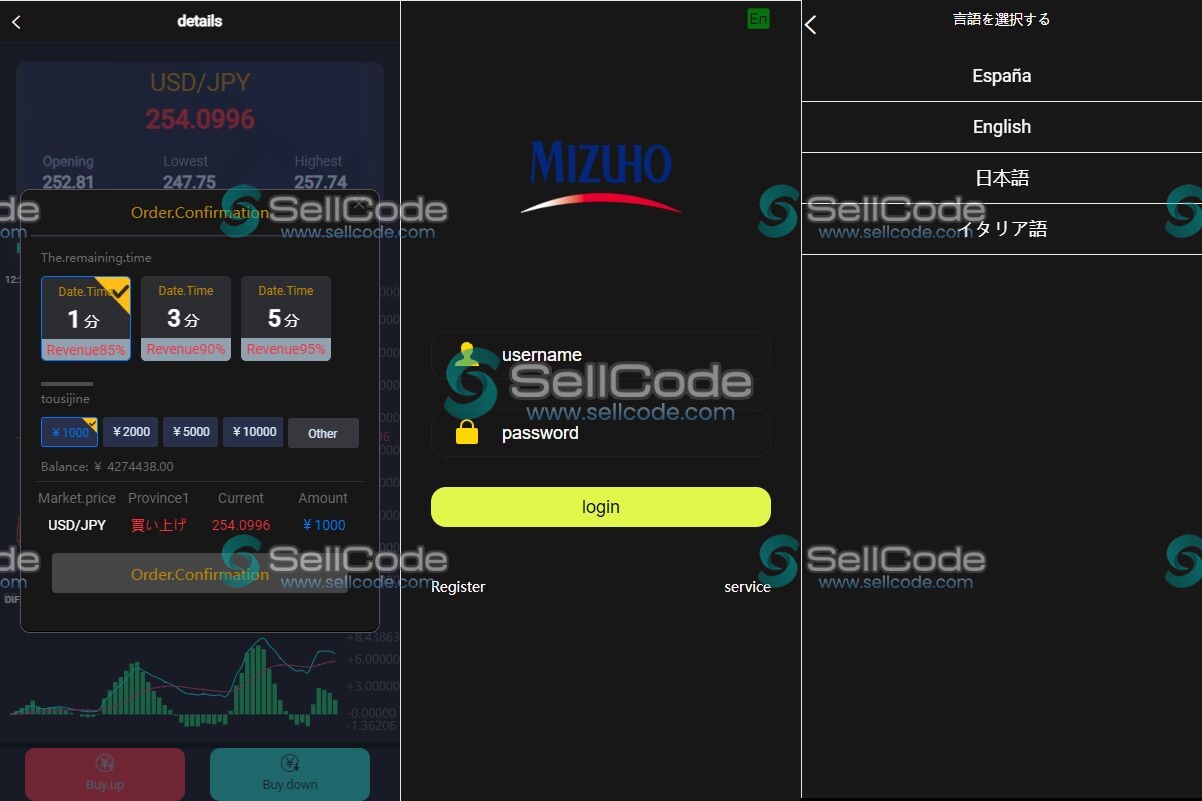 海外多语言微盘微交易源码-SellCode