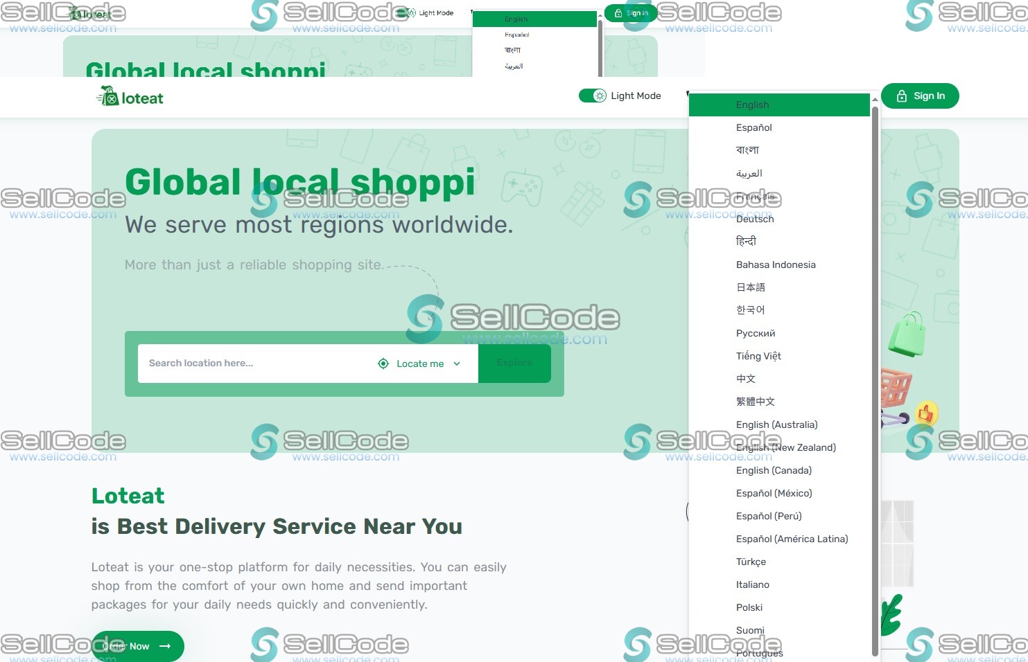 《Loteat》海外外卖代付盘源码-SellCode