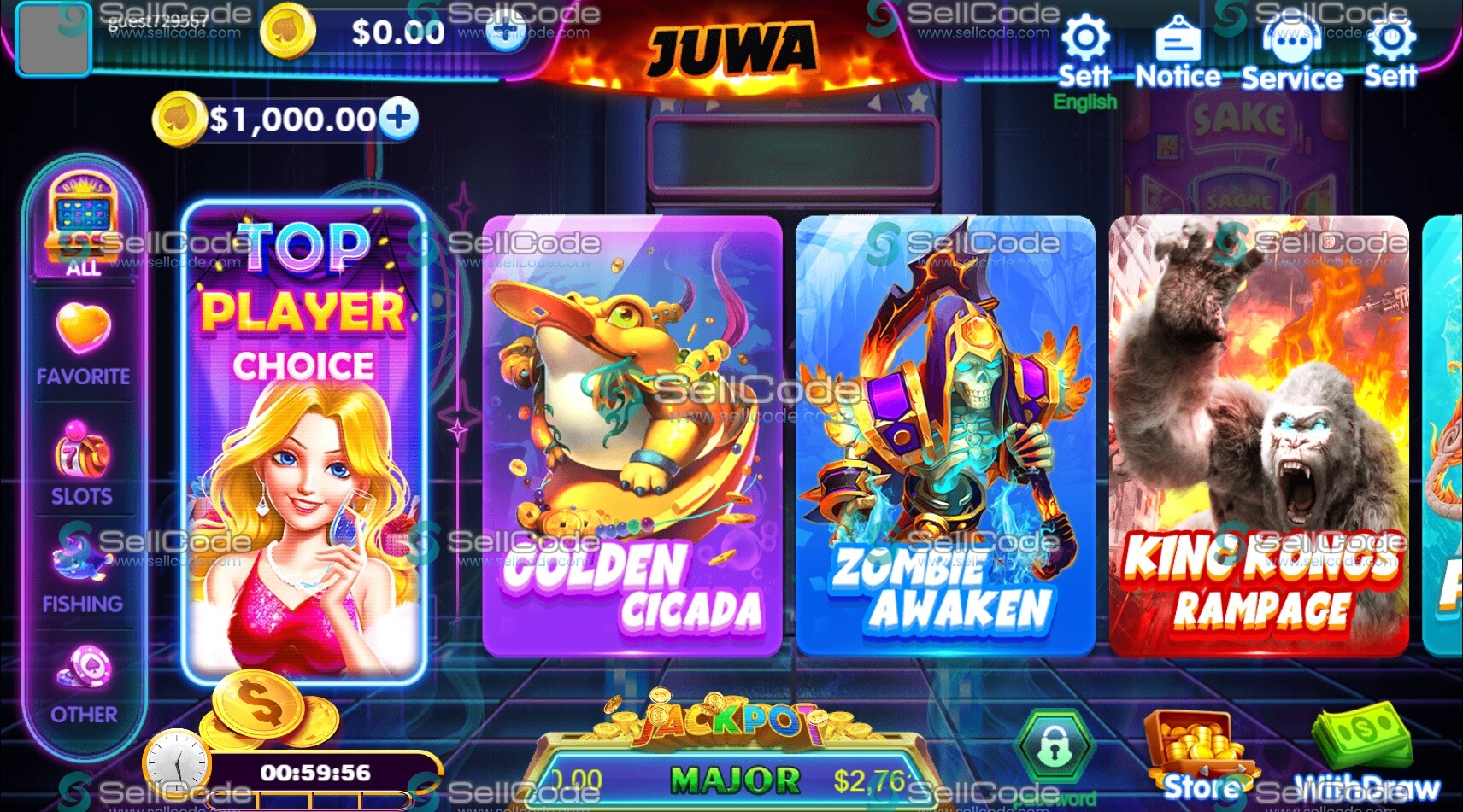 海外英文游戏《JuwaSlots》源码-SellCode