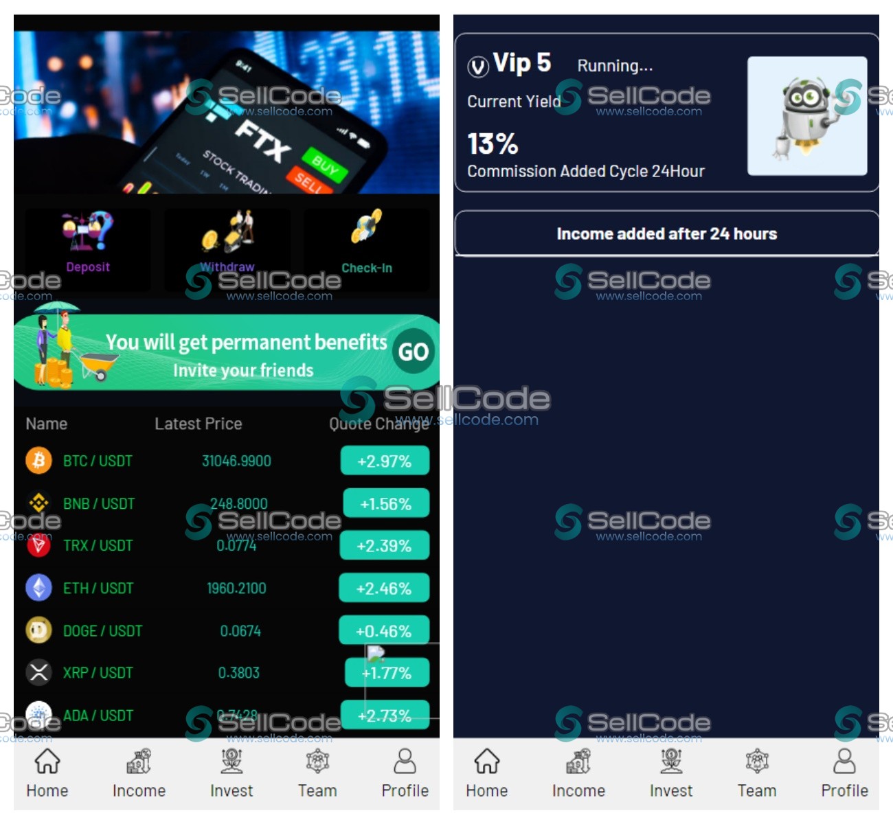 laravel仿FTX海外虚拟币交易理财分销挖矿系统源码+视频教程-SellCode