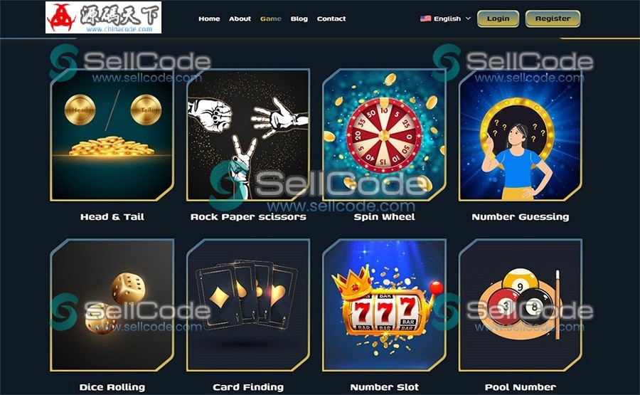 海外娱乐城游戏平台源码/竞猜/幸运转盘/支持多语言/虚拟币支付-SellCode