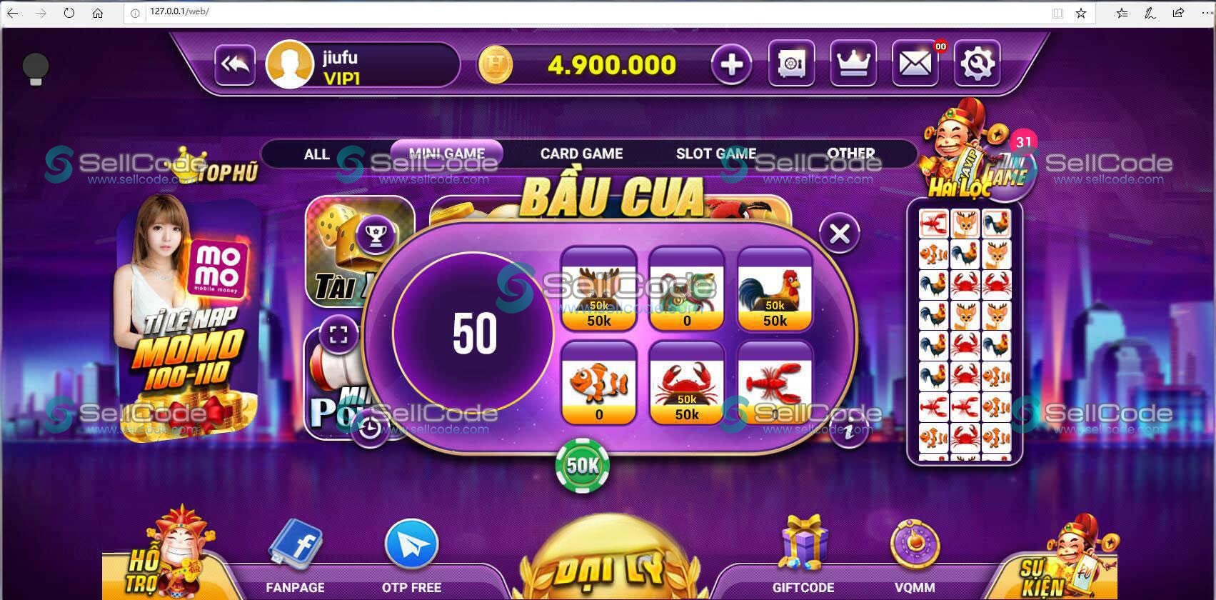 图片[4]-越南糖果鱼虾蟹游戏源码/有机器人陪玩系统-SellCode