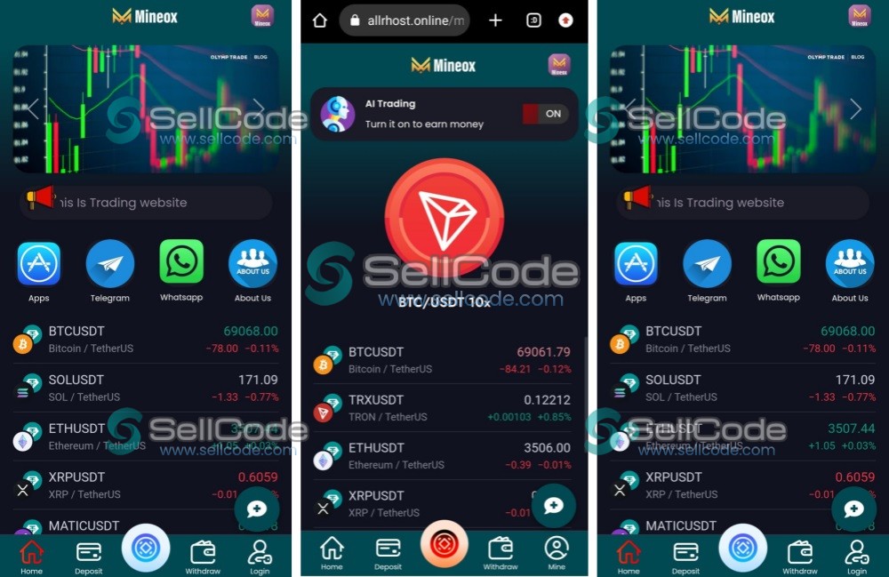 Mineox交易所源码-SellCode