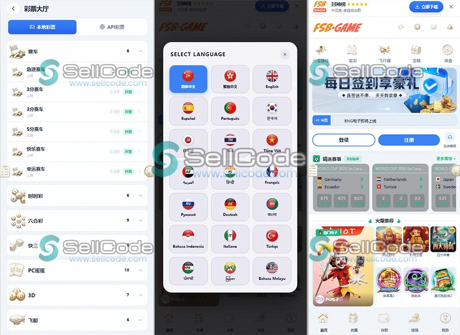 海外综合盘BC源码下载,Vue3移动端H5游戏平台,支持体育投注,电子娱乐,PIX充值与代理推广-SellCode